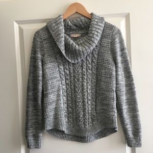 Grey Cowl Neck Sweater